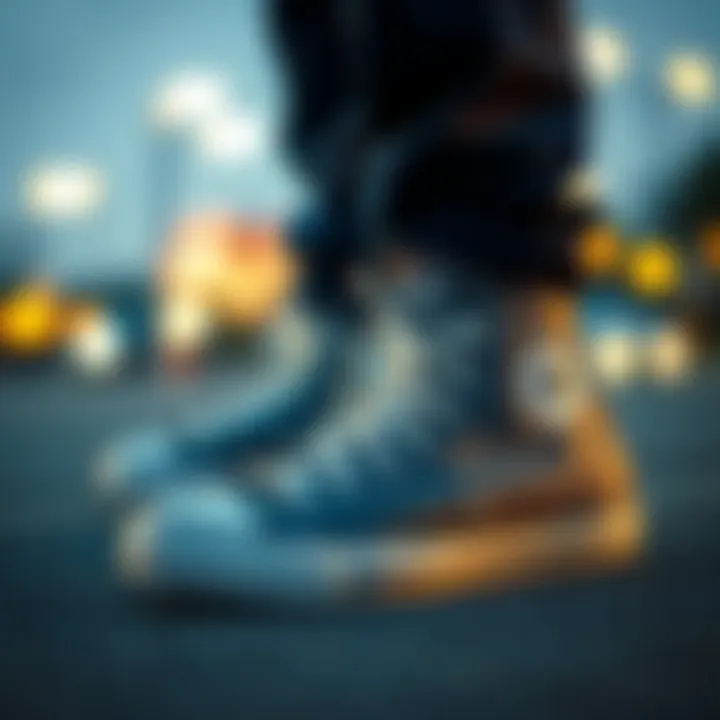 An artistic representation of Converse high-tops influencing skate culture