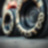 Close-up of Impala outdoor wheels showcasing unique design features