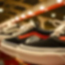Vans branding on skateboard shoes