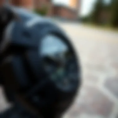 Close-up of G-Shock Stealth Black features