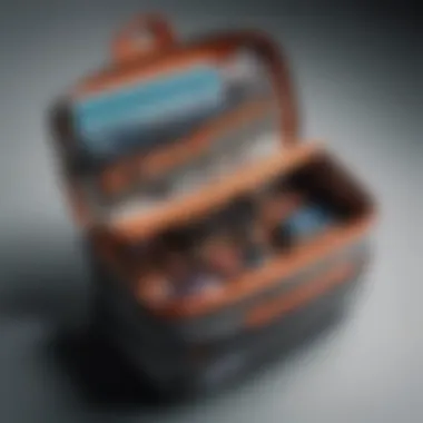 Organizational Features of Herschel Pouch Bag Open Herschel Pouch Bag revealing multiple compartments and organizational features