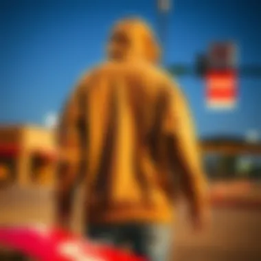 Cultural Significance in Skateboarding Communities Illustration depicting the cultural significance of The Hundreds sweatshirt in skateboarding communities.