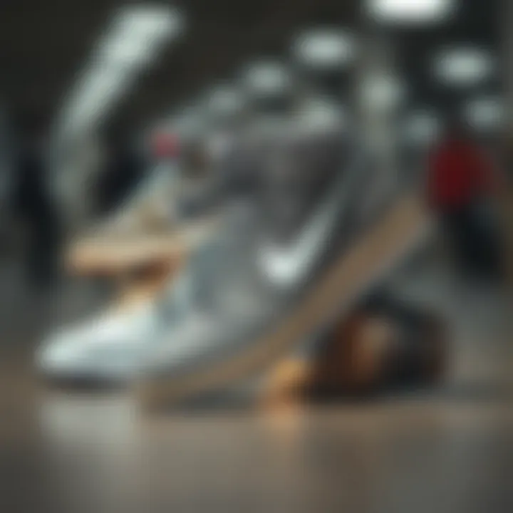 Market Comparison of Skate Shoes Collage of Nike gray skate shoes and other skate brands for comparison