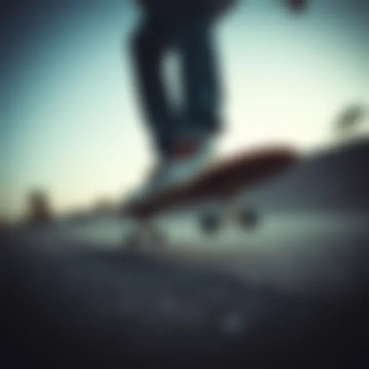 Skateboarding in Nike Gray Skate Shoes Skateboarder performing tricks while wearing Nike gray skate shoes