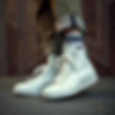 Stylish Outfit with White Leather Convers Fashionable outfit featuring white leather Convers