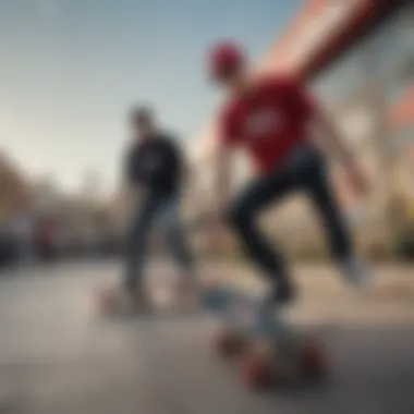 Skate Culture: Embracing the Vans x Marvel Aesthetic Skateboarders showcasing Vans and Marvel apparel