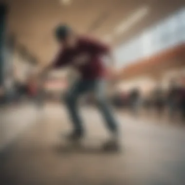 Skateboarders enjoying a session at Tacoma Mall