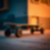 A sleek and modern King Electric Skateboard showcasing its design