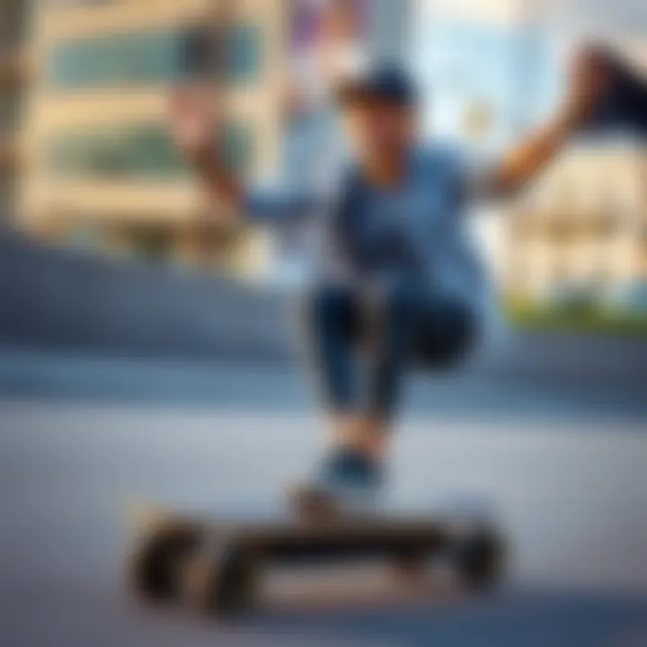 An enthusiastic rider enjoying the smooth experience of the King Electric Skateboard