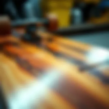 Craftsmanship Behind Krooked Boards Close-up of Krooked board deck emphasizing the craftsmanship