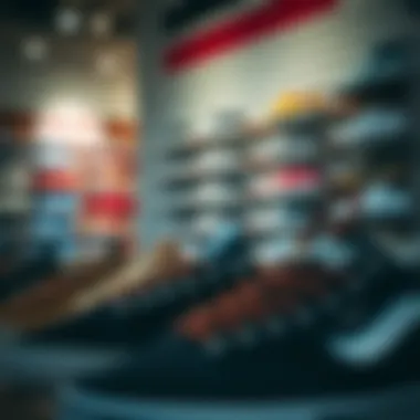 Vans Shoes in Retail Stores A retail store showcasing a dedicated section for Vans shoes, emphasizing their popularity.