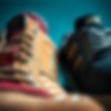 Materials and Textures of Skate Shoes A close-up of skate shoe materials and textures