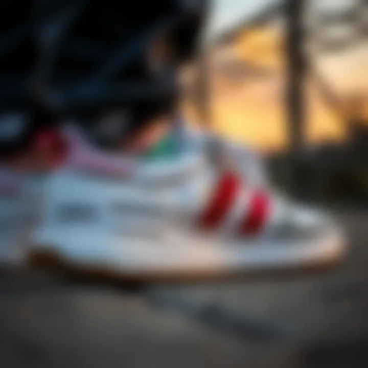 Unique Design Elements of Adidas Spezial Sneakers Close-up of the unique design elements of Adidas Spezial sneakers