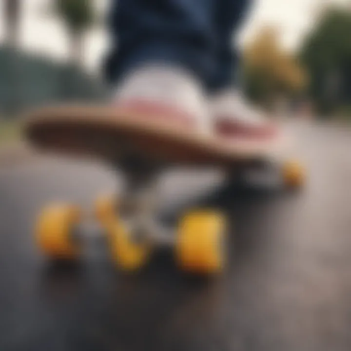 A well-maintained skateboard with wax kit accessories