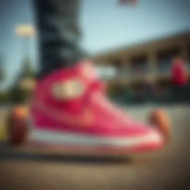 Performance in Action Nike Court Borough Mid 2 in action, highlighting its performance during skateboarding activities.