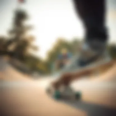 Performance in Action with Nike Stefan Janowski Skateboarder performing tricks while wearing Nike Stefan Janowski shoes