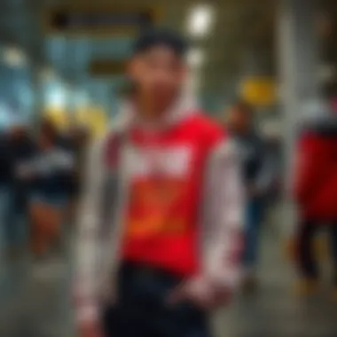 Showcasing a Trendy Streetwear Outfit A stylish streetwear outfit on display