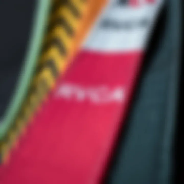 Materials of RVCA Lanyards Close-up of materials used in RVCA lanyards