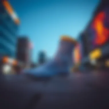 Nike Logo Socks in Urban Art Artistic representation of Nike logo socks in urban setting