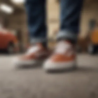 Sleek Design of Vans Leather Lowland Vans Leather Lowland showcasing its sleek design and craftsmanship.