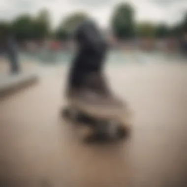 A vibrant skatepark filled with skateboarders, emphasizing the Vans culture.