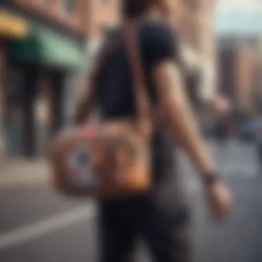 Sling Bag Fashion in Urban Lifestyle Stylish sling bag in an urban setting