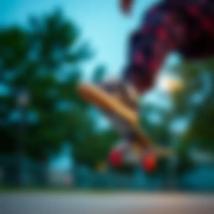 Skateboarder in Action with Puffy Etnies Skateboarder performing a trick while wearing puffy etnies