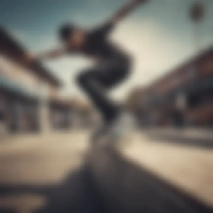 An individual performing a skateboarding trick while wearing Vans