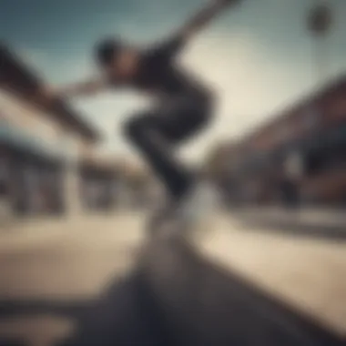 Impact of Vans on Skateboarding Culture An individual performing a skateboarding trick while wearing Vans