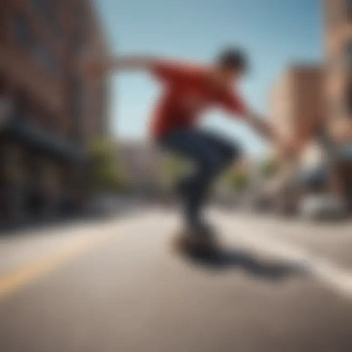 Toms Clemente skateboarding in an urban environment