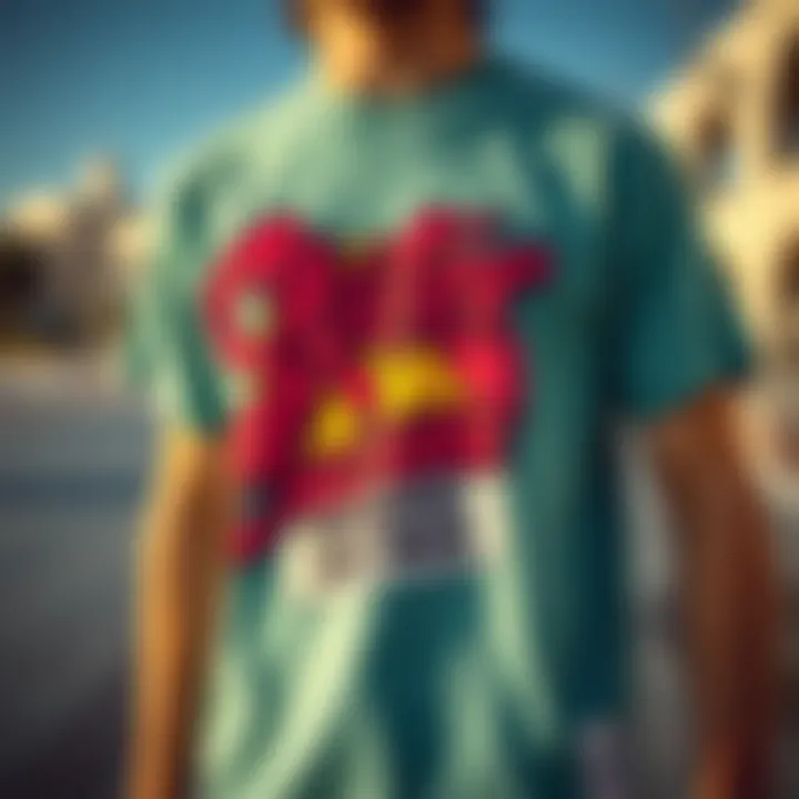 Vibrant Skateboard Culture Graphic Tee Vibrant graphic t-shirt design showcasing skateboard culture