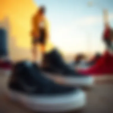 Vans Black High Tops in Fashion Trends A collection of Vans black high top sneakers displayed with various outfit styles.