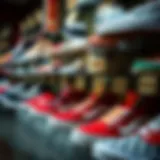 Vans footwear display showcasing diverse styles