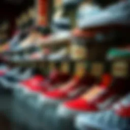 Vans footwear display showcasing diverse styles