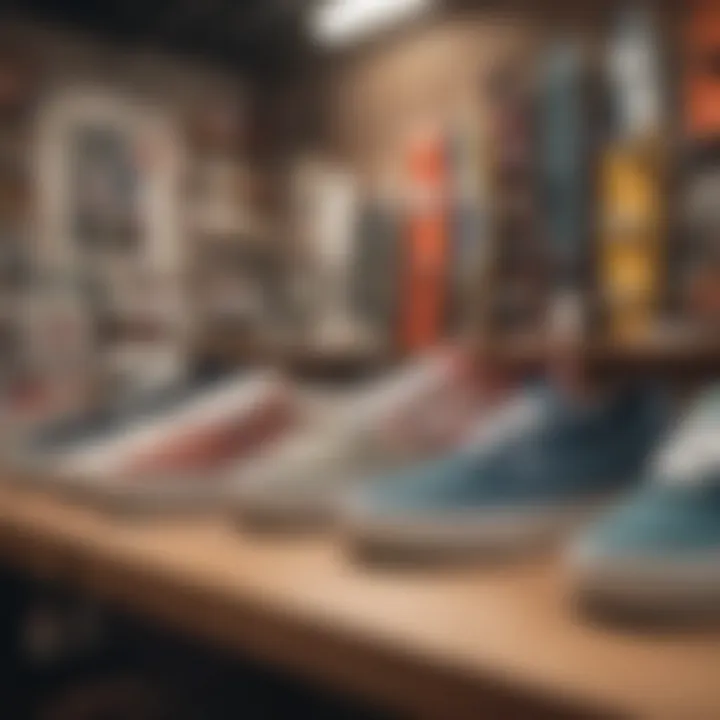 Vans outlet showcasing diverse product range