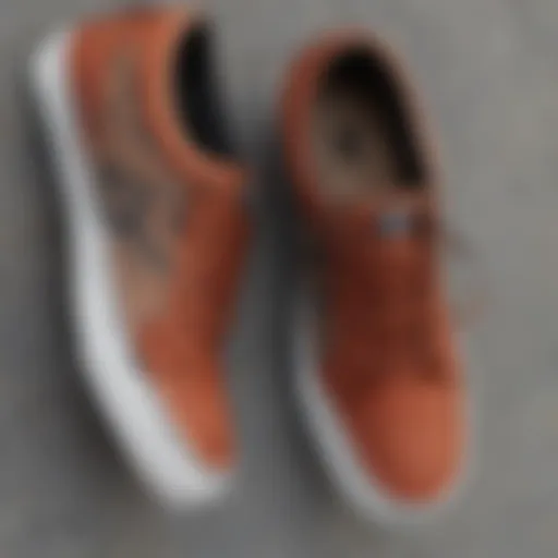 Close-up view of Vans Rata Vulc sneaker showcasing its unique design elements.