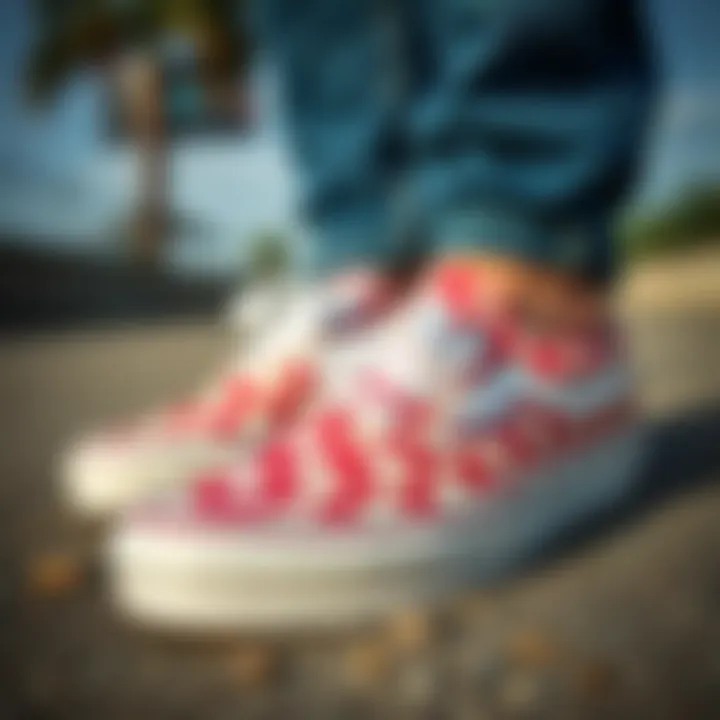 Classic Checkerboard Vans Classic Vans skateboard sneakers showcasing their iconic checkerboard pattern