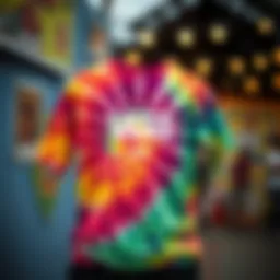 Vans tie-dye shirt design showcasing vibrant colors