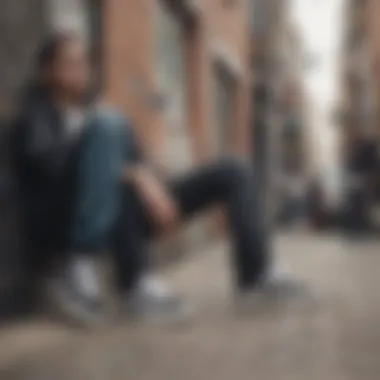 Group of diverse individuals wearing Vans Velcro shoes in urban setting