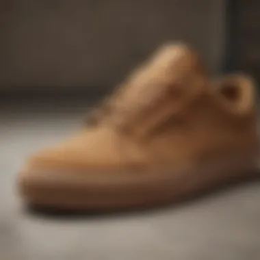 Close-up of vegan suede texture showcasing its softness and durability