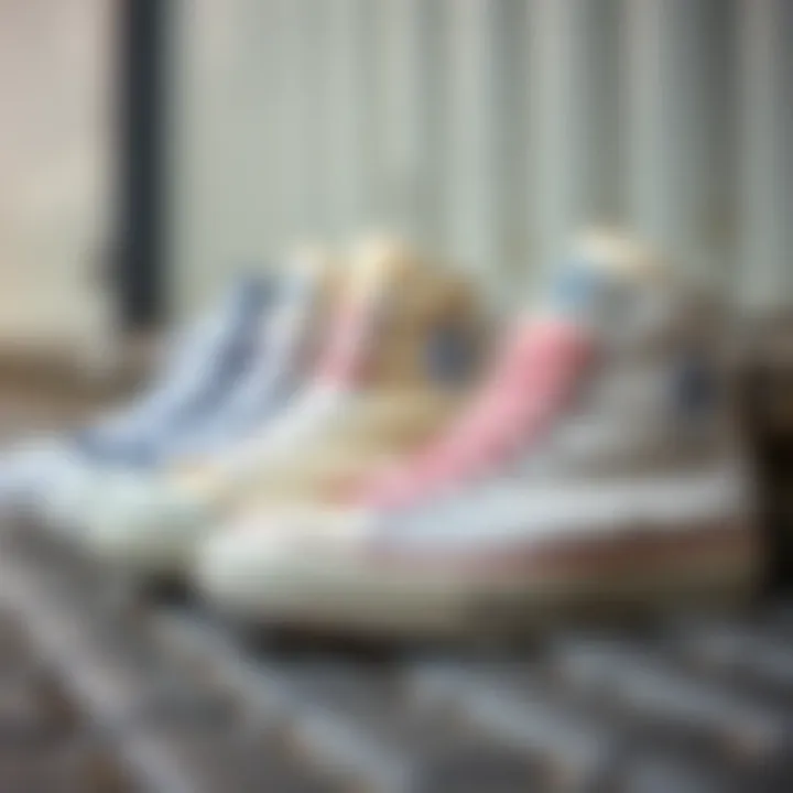 An illustration showcasing the evolution of Converse designs over the years