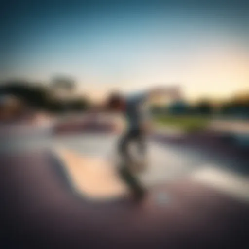 Skateboarder performing a trick at a Gold Coast skate park