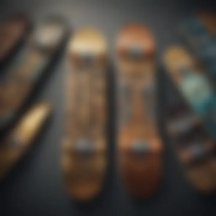 Artistic display of Gold Coast skateboard designs