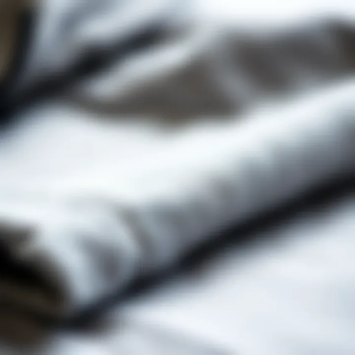 Close-up of fabric texture of a grey fleece hoodie