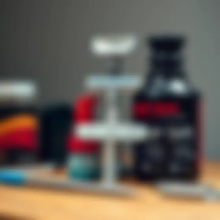 Essential Maintenance Tools for Grip Tape Razors A well-maintained grip tape razor beside maintenance tools