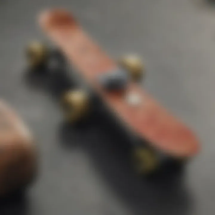 A collection of various high-end skateboard brands displayed together.