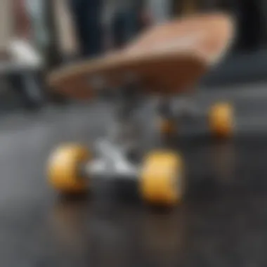 Elegant Design of High-End Skateboard A stunning high-end skateboard showcasing unique graphics and premium craftsmanship.
