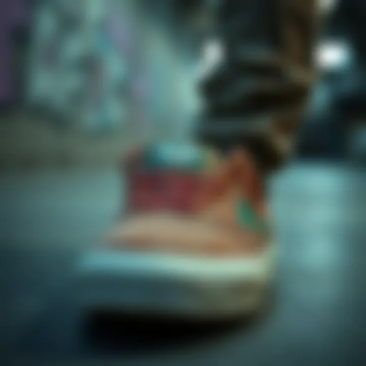 Sustainable Collaboration in Skate Fashion Collaborative skate shoe featuring Huf logo and sustainable materials