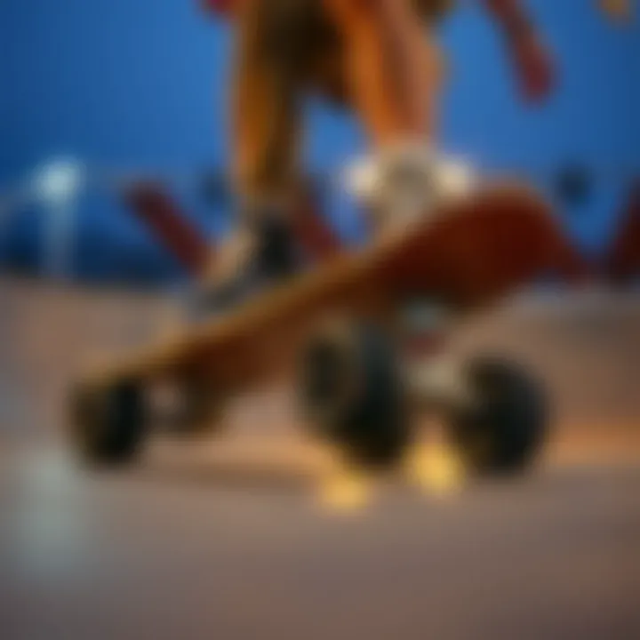 Skater performing tricks using Impala quad wheels on a ramp