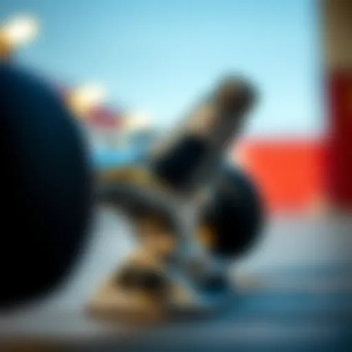 Close-up of the Independent Forged Hollow Stage 11 skateboard truck showcasing its unique design